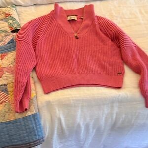 Scotch and Soda Pink Women's Sweater Half Zip